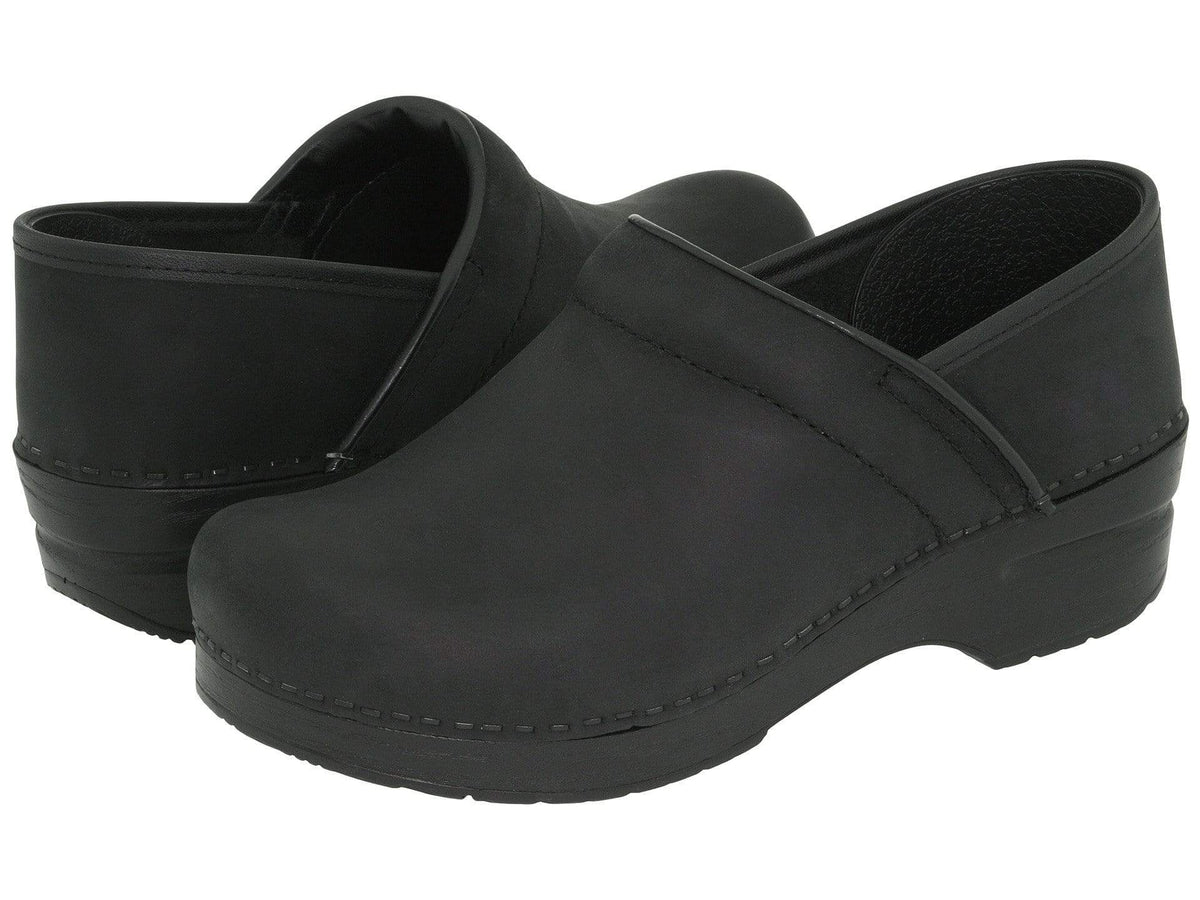 DANSKO Professional Black Oiled Leather Clogsâ ClogOutlet.com