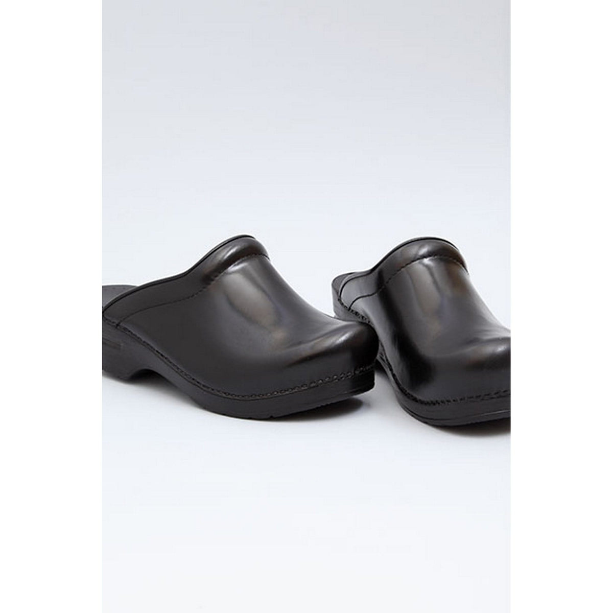 Dansko DANSKO Sonja Black Cabrio Leather Open Back Clogs