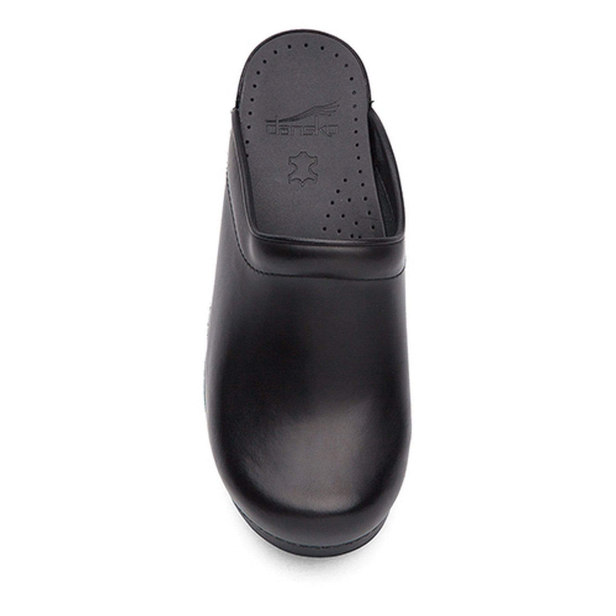 Dansko DANSKO Sonja Black Cabrio Leather Open Back Clogs