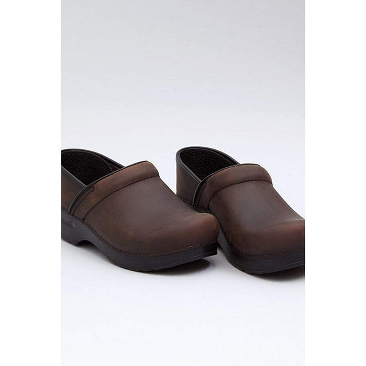 DANSKO WIDE Professional Brown Oiled Leather Clogs