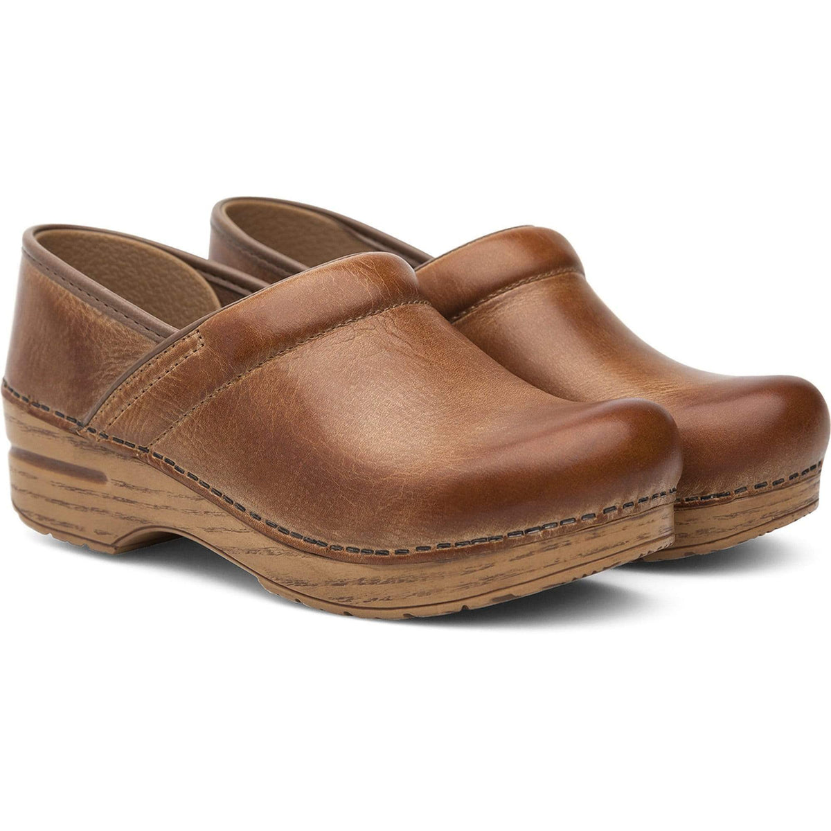Dansko DANSKO WIDE Professional Honey Distressed Leather Clogs