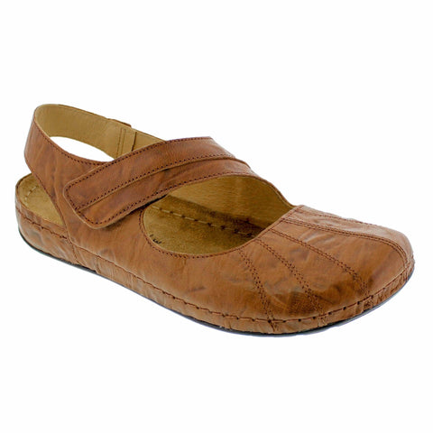 Sanosan 513741-81018-36 Sanosan Sheryl Clog in Crinkled Leather - Comfort Plus Camel / EU-36
