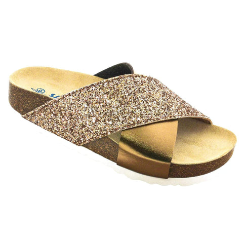 Sanosan 551004-12-36 Wave Wedge Sandal - Comfort Plus Gold / EU-36