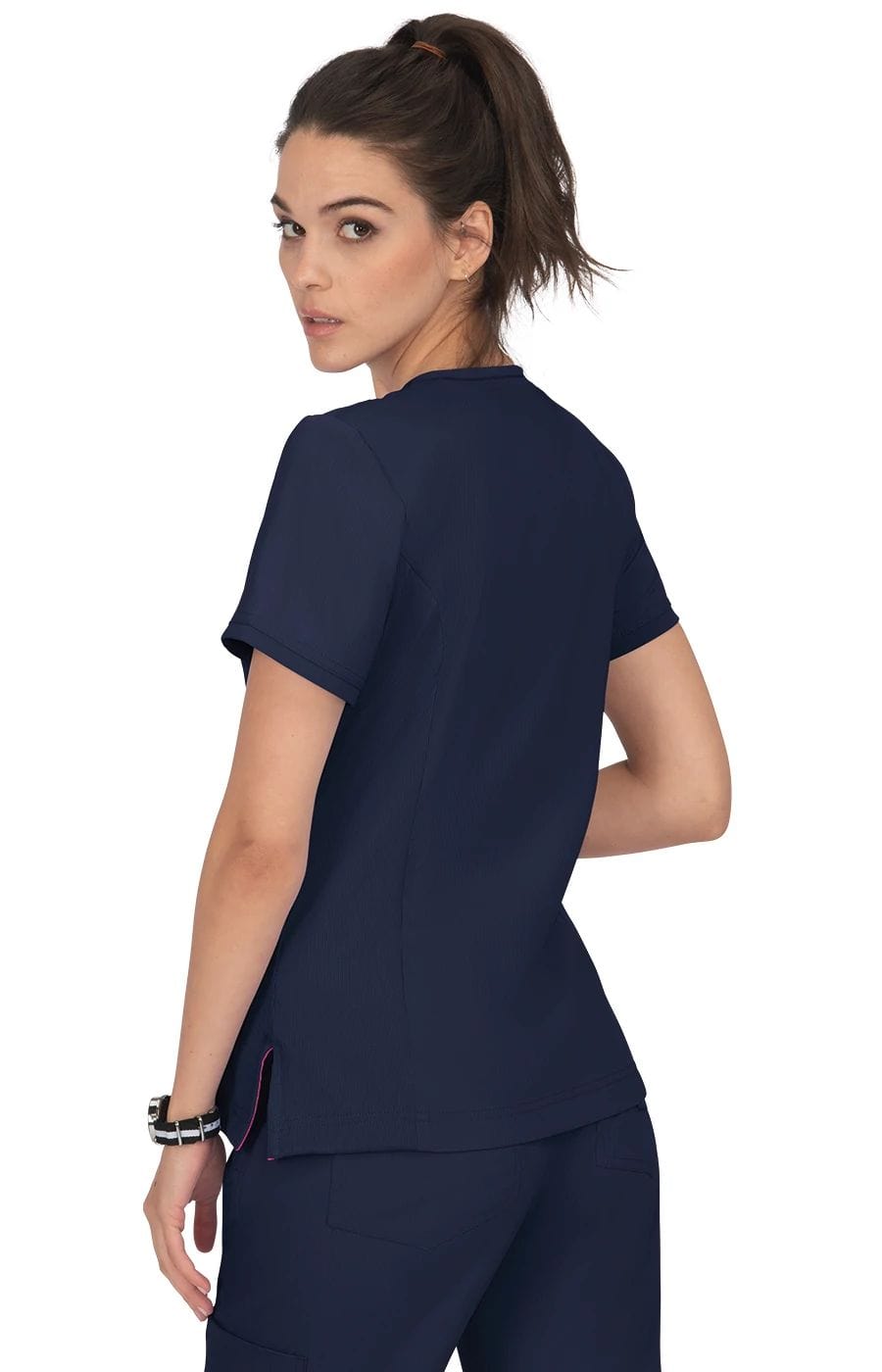 koi koi Lite Philosophy Women's 3-Pocket Mock-Wrap Scrub Top
