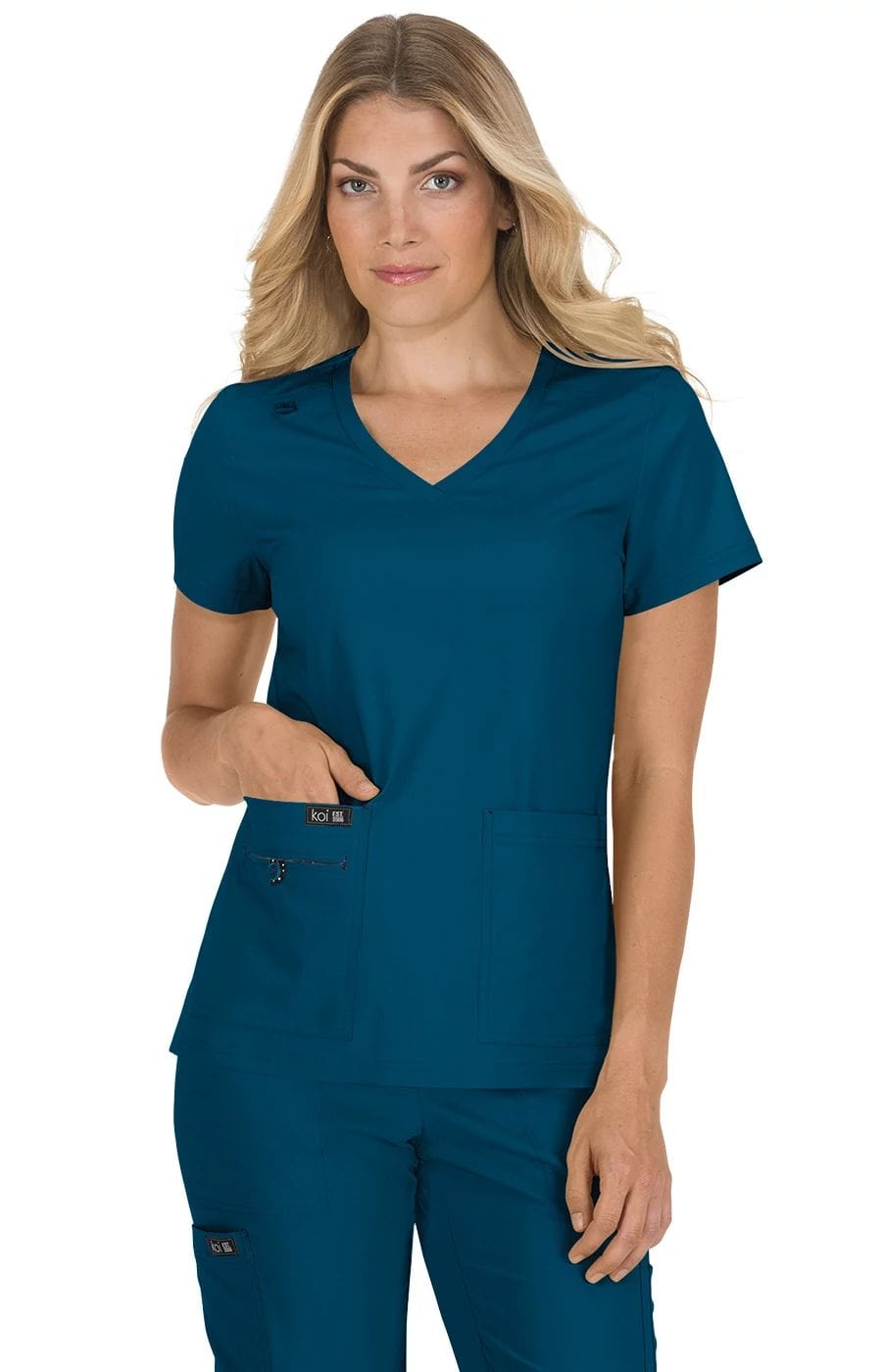 koi koi Basics Becca Women's 4-Pocket Stretch Scrub Top