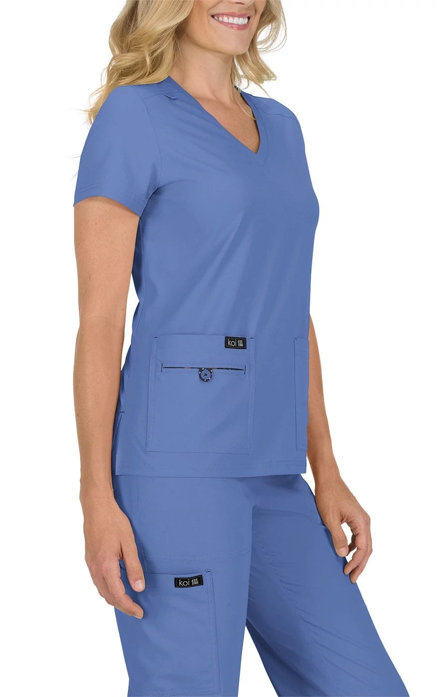 koi koi Basics Becca Women's 4-Pocket Stretch Scrub Top