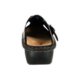 Sanosan Bella Comfort Slip-On Clogs in Black Combo print