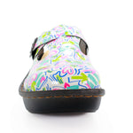 Sanosan Bella Comfort Slip-On Clogs in Heart Scribble