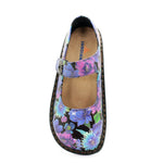 Sanosan Julia Comfort Mary-Jane Clogs in Midnight Garden