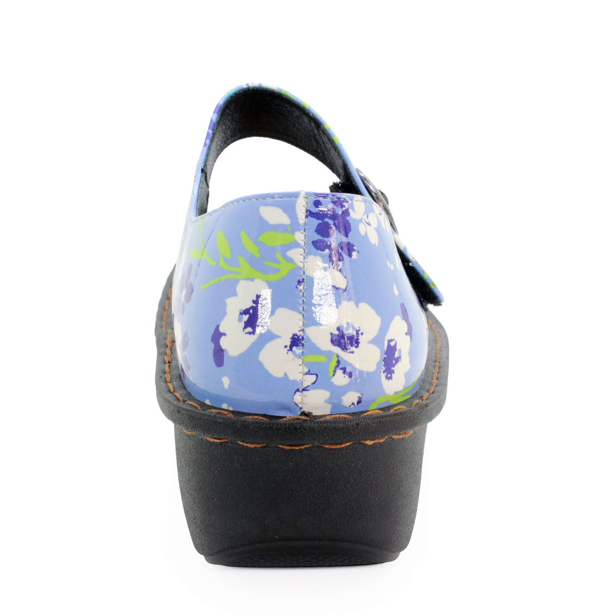 Sanosan Julia Comfort Mary-Jane Clogs in Orchid Grass