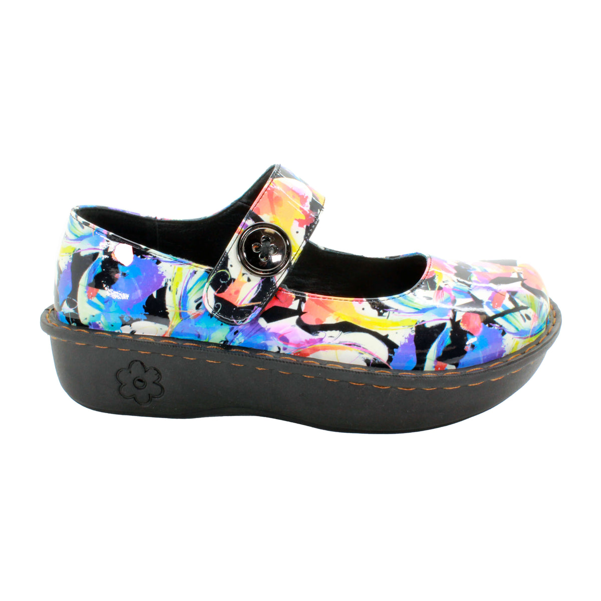 Sanosan Julia Comfort Mary-Jane Clogs in Splash Petal