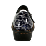 Sanosan Julia Comfort Mary-Jane Clogs in Black Leopard patent