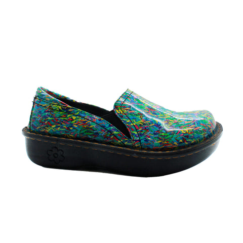 Sanosan Maria Comfort Slip-On Clogs in Colorful Fish print