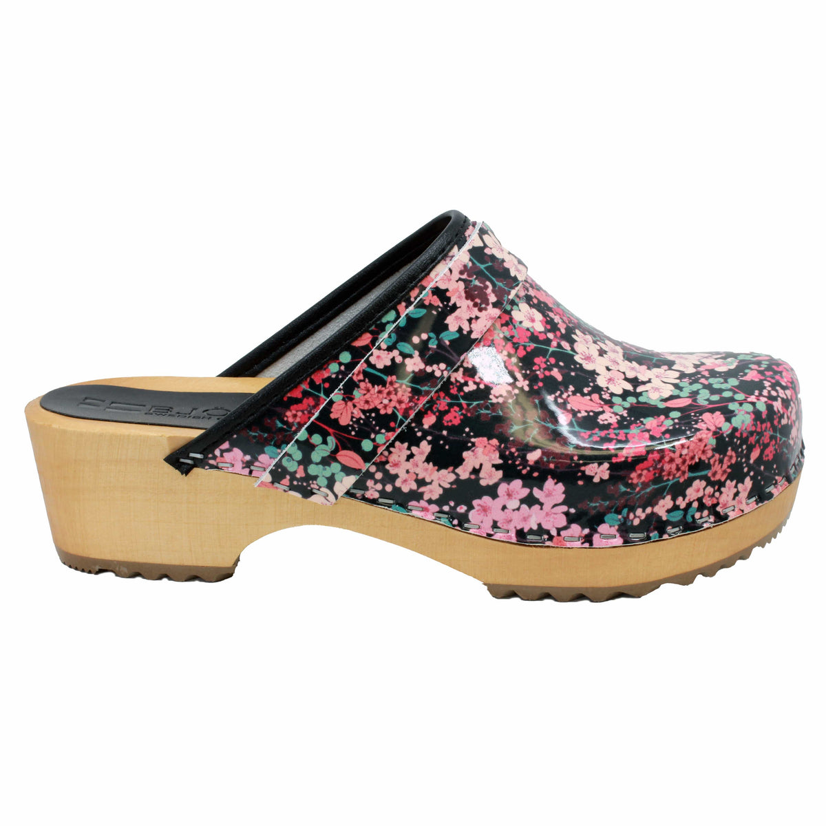 BJORK Maja Wood Josee Printed Leather Clogs– ClogOutlet.com