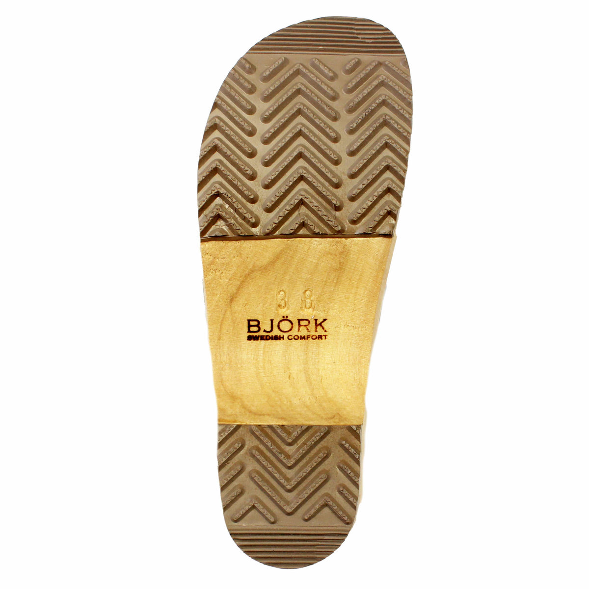 BJORK BJORK Maja Wood Abby Printed Leather Clogs