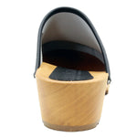 BJORK BJORK Maja Open Back Geometric Leather Clogs