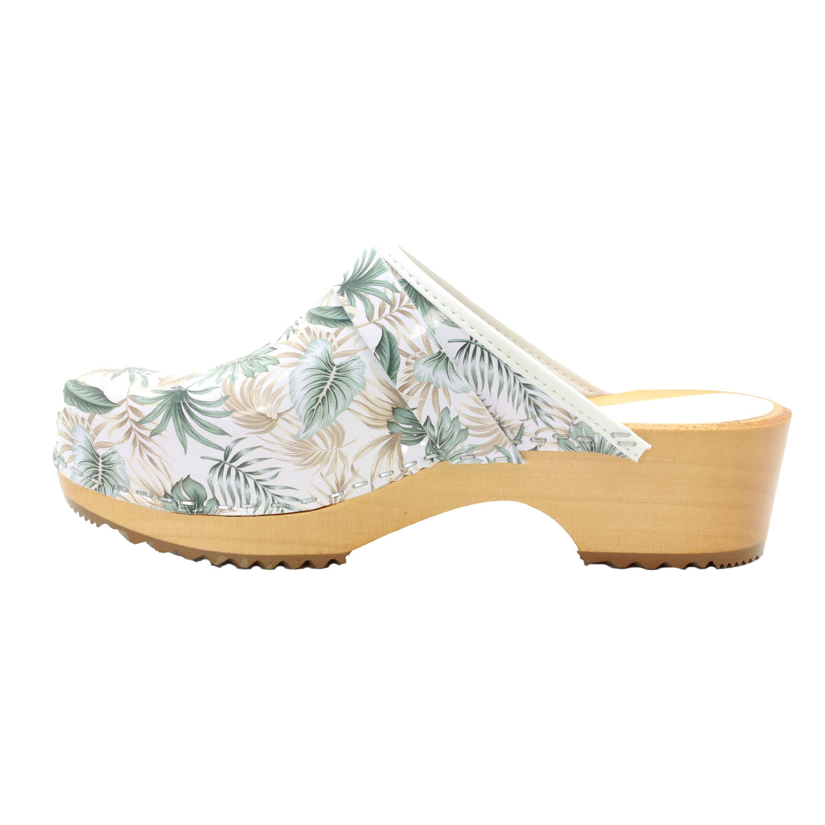 BJORK BJORK Maja Open Back Tropical Leather Clogs