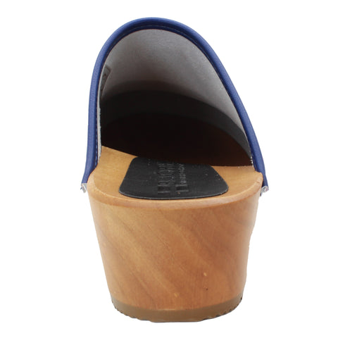 BJORK Maja Wood Swirl Leather Clogs