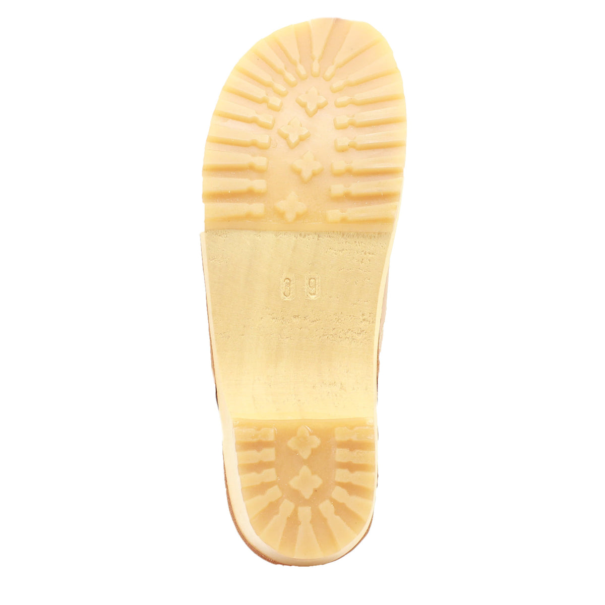 KLÄGN KLÄGN Tindra Wood Closed Back Grip Caramel Veg Tan Leather Clogs