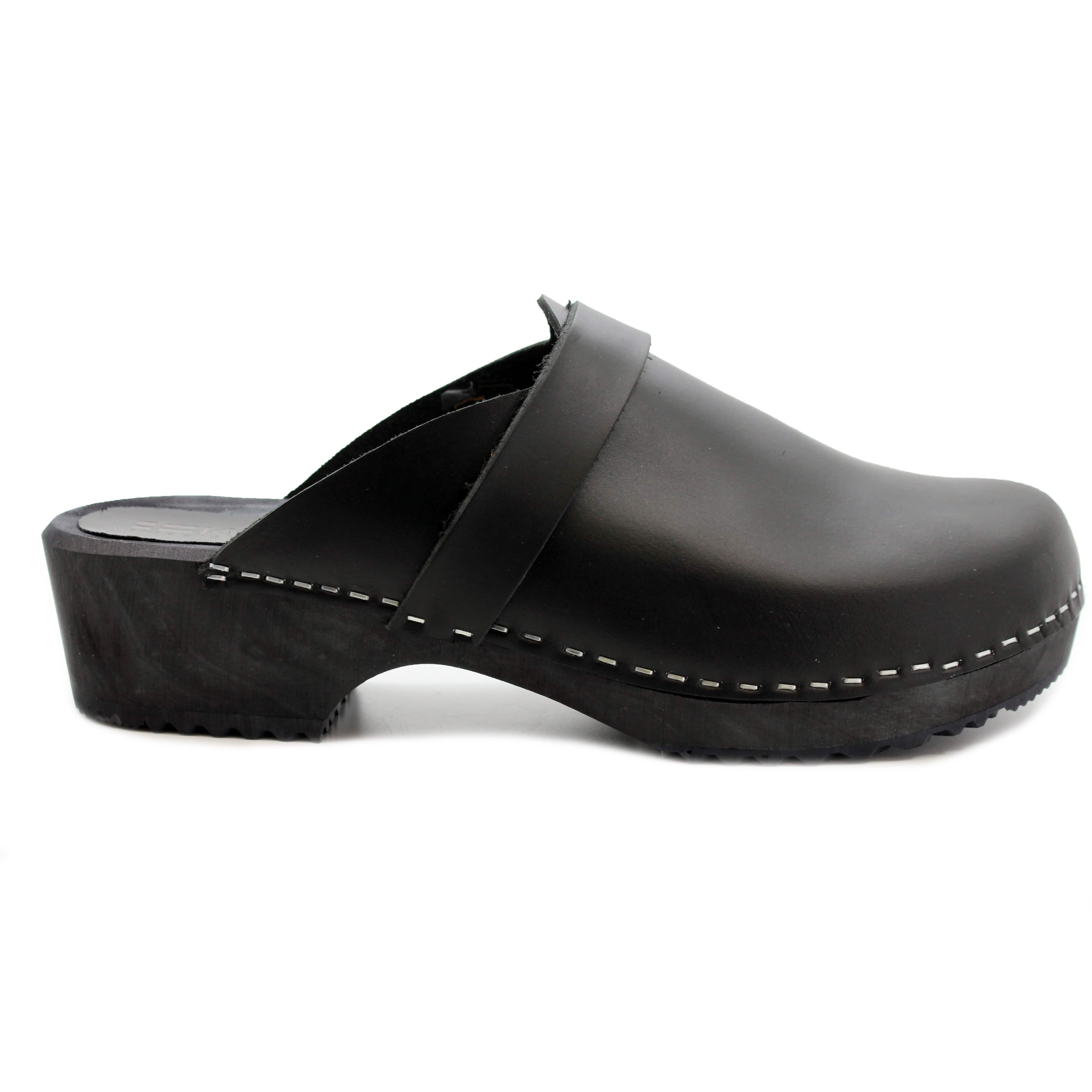 BJORK Men's Axel Leather Open Back Wooden Clogs– ClogOutlet.com