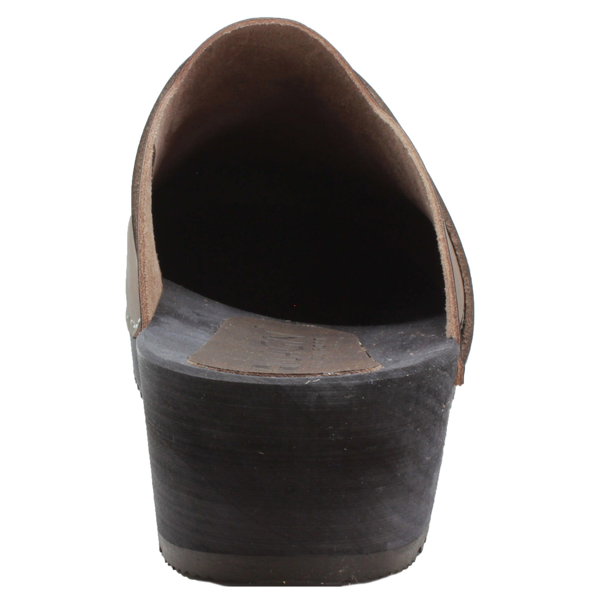 BJORK KLÄGN Men's Axel Leather Open Back Wooden Clogs