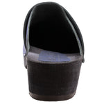 BJORK KLÄGN Men's Axel Leather Open Back Wooden Clogs