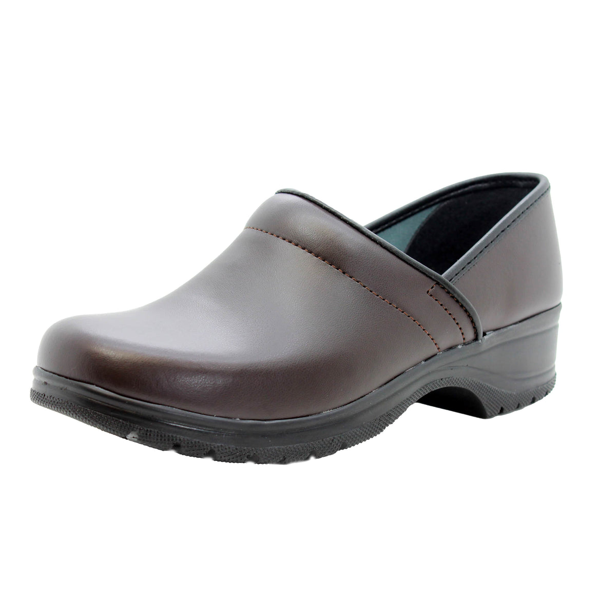 BJORK BJORK Flex Pro Closed Back Brown Leather Clogs