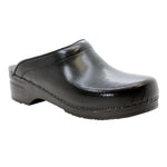 BJORK 715806-2-43 BJORK Men's STEIN Open Back Cabrio Leather Clogs Black / EU-43