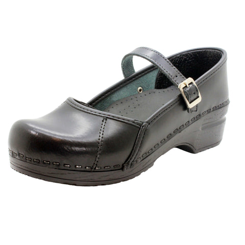 BJORK BJORK MARCELLA Mary Jane Cabrio Leather Clogs