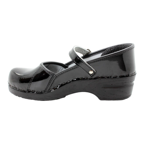 BJORK BJORK MARCELLA Mary Jane Black Patent Leather Clogs