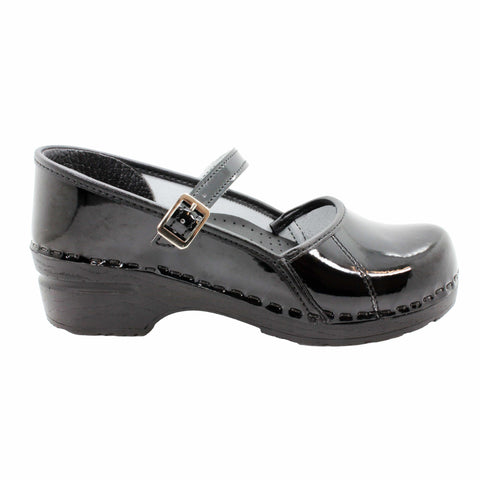 BJORK BJORK MARCELLA Mary Jane Black Patent Leather Clogs