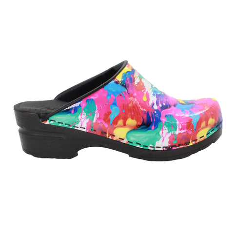 BJORK Splat Open Back Pro Leather Clogs