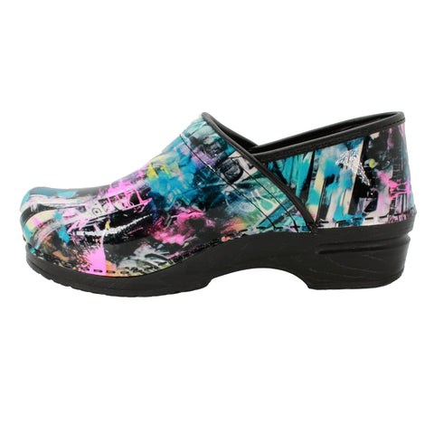 BJORK PROFESSIONAL Graffiti II Printed Leather Clogs