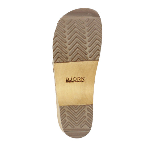 BJORK Gerda Leather Closed-Toe Wooden Clog Sandals