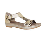 Dromedaris Suri Metallic Leather Sandals
