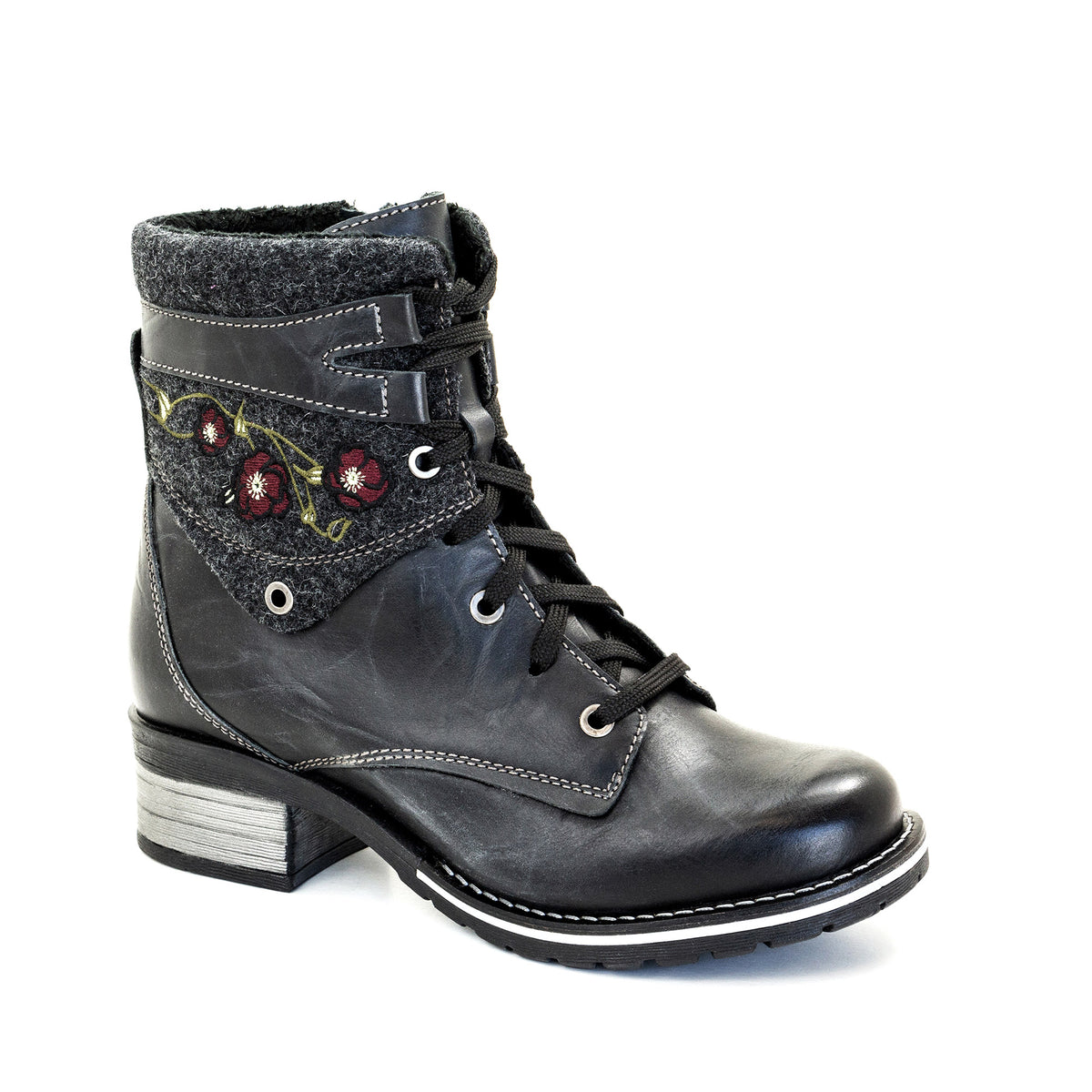 Dromedaris Kara Leather & Burel Wool Boot