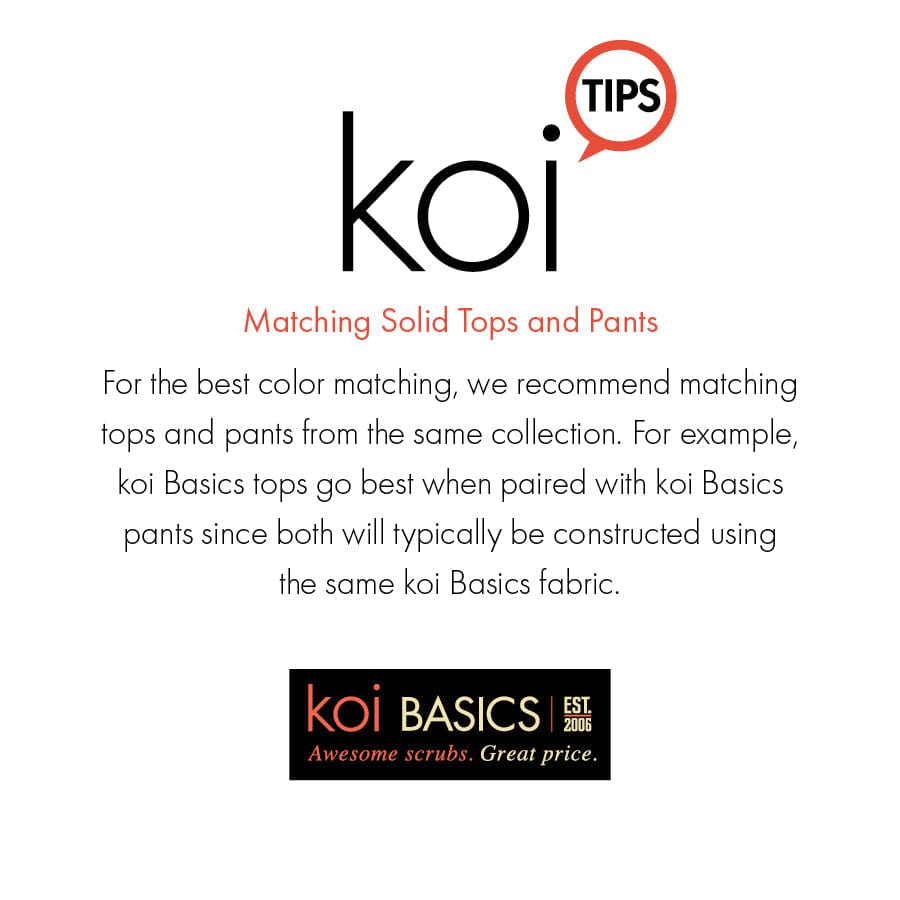 koi koi Basics Becca Women's 4-Pocket Stretch Scrub Top