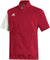 ClogOutlet.com Adidas Stadium Quarter Zip Woven Men's Short Sleeve Pullover Red / Small