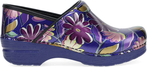 DANSKO Professional Indigo Flower Print Leather Clogs