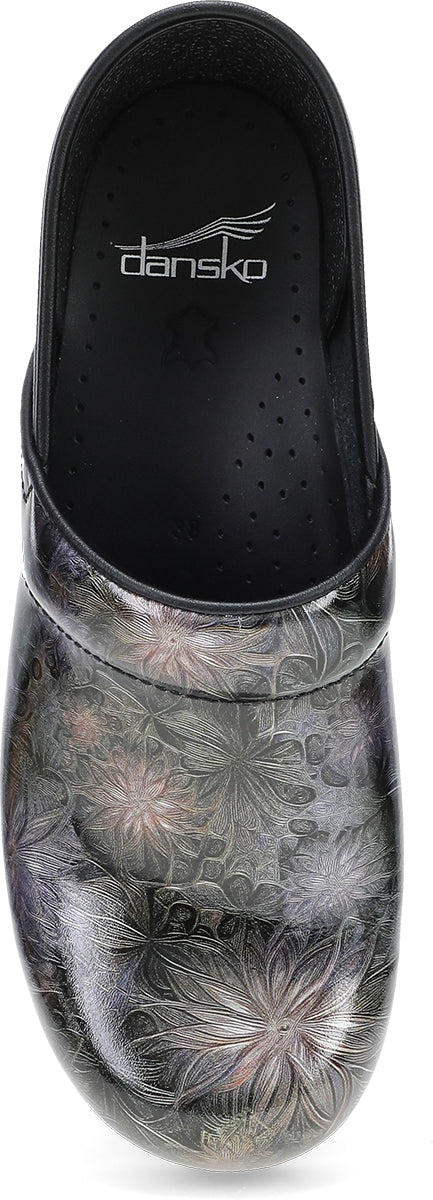 DANSKO Professional Etched Floral Patent Clogs