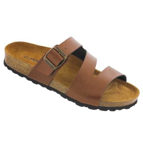 Sanosan 518287-438118-38 SANOSAN Slide Open Back Sandal Sample Sale - SAVE $$$ Eve / Brown Textured / EU-38