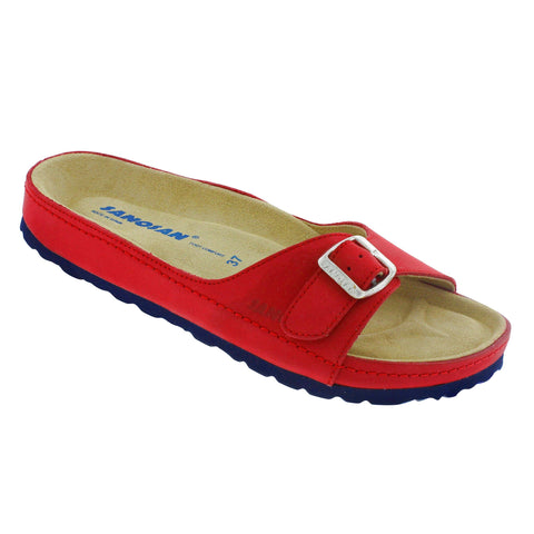 Sanosan 518723-96045-37 SANOSAN Slide Open Back Sandal Sample Sale - SAVE $$$ Miami / Red Nubuck / EU-37