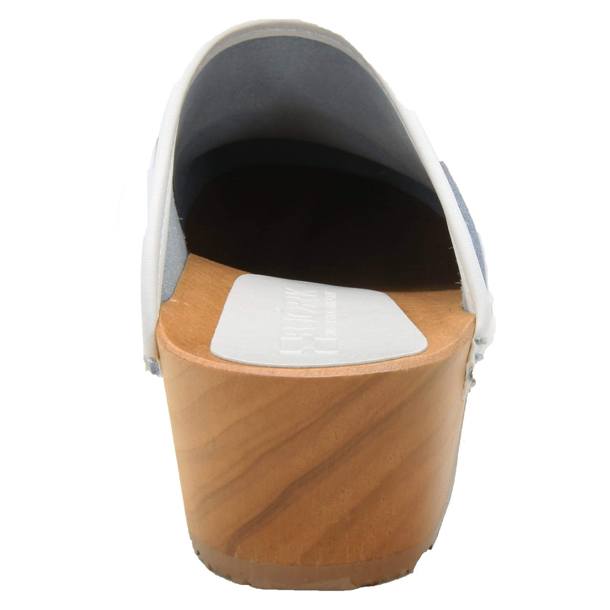 BJORK BJORK Linnea Wood Open Back Flower Print Leather Clogs