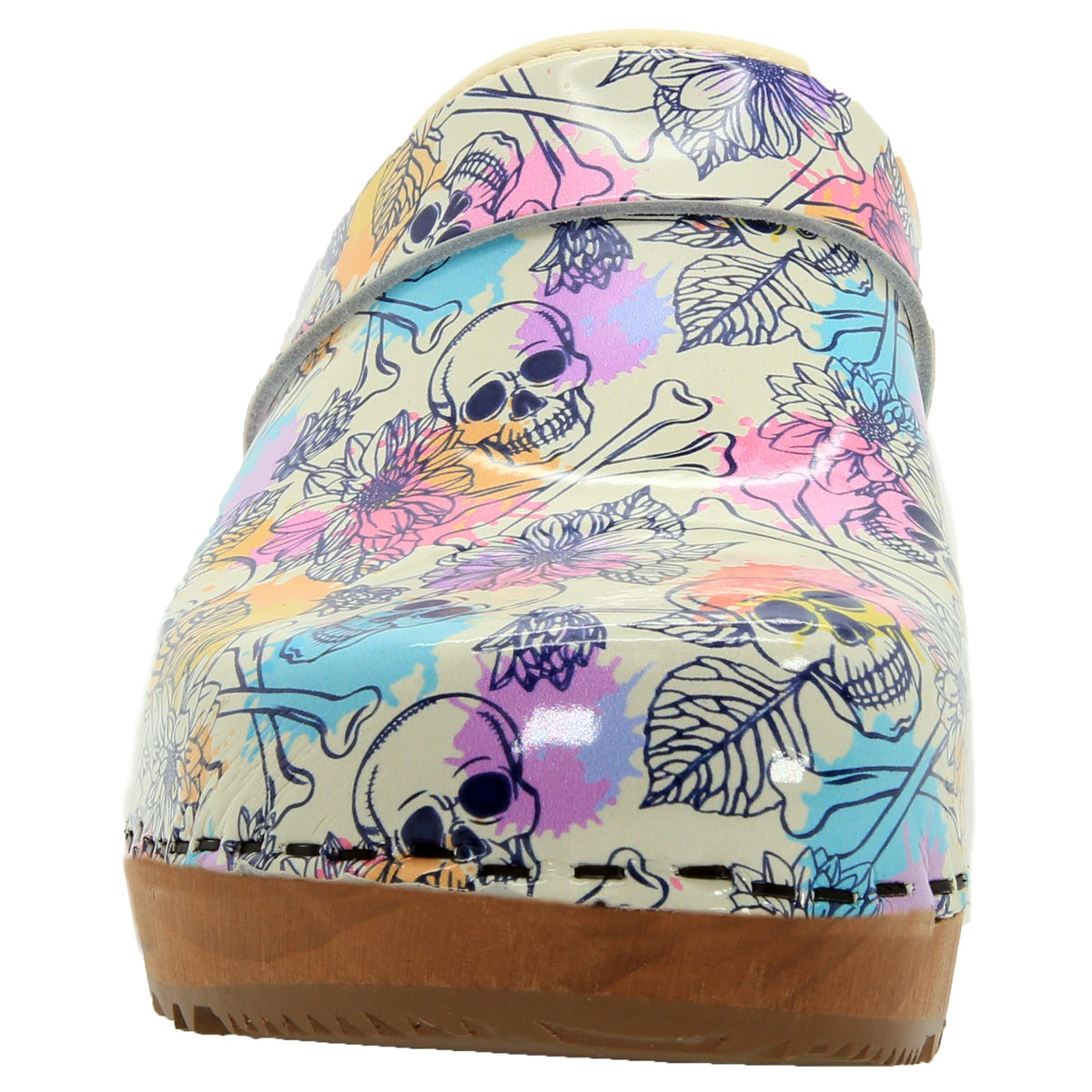 BJORK BJORK Bonita Wood Open Back Leather Clogs