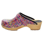 BJORK BJORK Peace Wood Open Back Leather Clogs