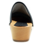 BJORK BJORK Agata Wood Open Back Leather Clogs