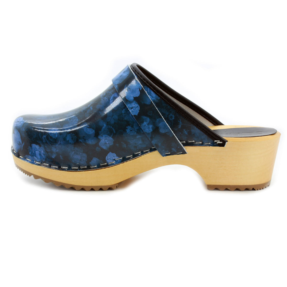 BJORK BJORK Agata Wood Open Back Leather Clogs