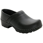 BJORK 657206-2-36 BJORK KARIN Swedish Women's Pro Oiled Leather Clogs Black / EU-36