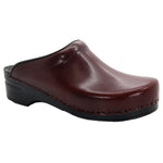 BJORK 715806-47-43 BJORK Men's STEIN Open Back Cabrio Leather Clogs Bordeaux / EU-43