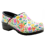 KLÄGN 757004-90-36 KLÄGN PROFESSIONAL Blomma Printed Leather Clogs Multi / EU-36
